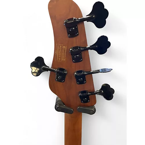 Used Schecter Guitar Research Model T 5 black limba Electric Bass Guitar black limba