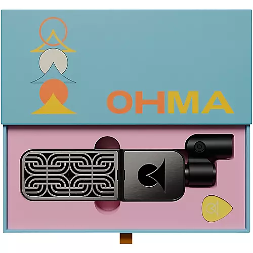 Ohma World Motif Ribbon Microphone White & Stainless Steel