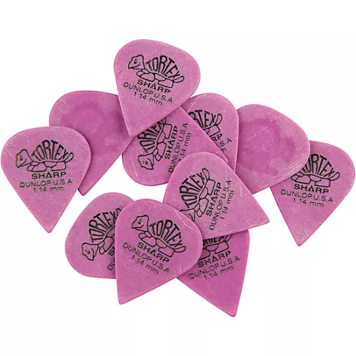 Dunlop Tortex Sharp Guitar Picks 1 Dozen 1.0 mm