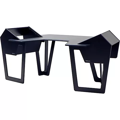 Argosy AIRE Producer Workstation With 8ru Racks on Left & Right, Hautelink Desktop, Black Legs