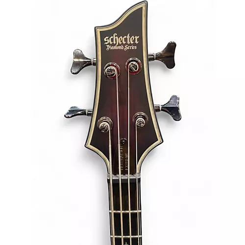 Used Schecter Guitar Research Hellraiser Extreme 4 String Crimson Red Burst Electric Bass Guitar Crimson Red Burst