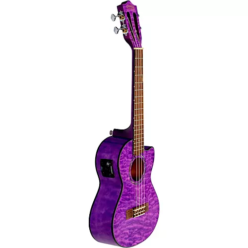Lanikai QM-CET Quilted Maple Tenor with Kula PreampAcoustic Electric Ukulele Natural