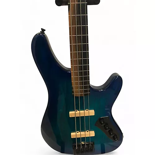 Used Kiesel Jb4 Fretless Ocean Burst Electric Bass Guitar ocean burst