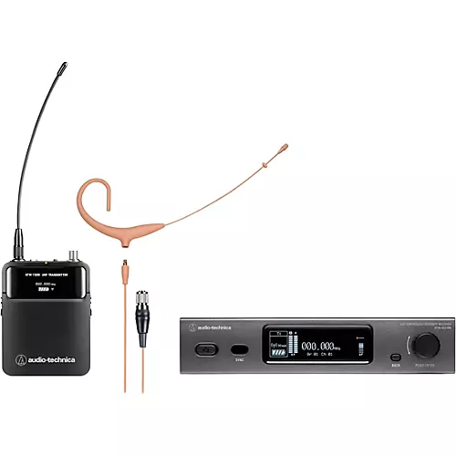 Audio-Technica 3000 Series (4th Gen) Network Enabled UHF Wireless with BP892xcH-TH MicroSet Omnidirectional Condenser Headworn Microphone Band DE2