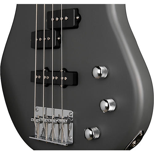 Mitchell MB100 Short-Scale Solidbody Electric Bass Guitar Charcoal Satin