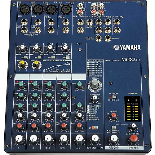 Yamaha MG82CX 8-Input Stereo Mixer with Compression and Effects