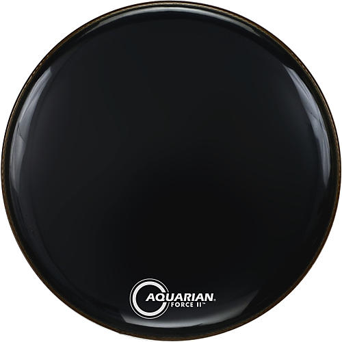 Aquarian Force II Resonant Bass Drum Head Black 20 in.