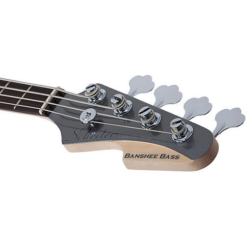 Schecter Guitar Research Banshee 4-String Short Scale Electric Bass Guitar Pelham Blue White Pickguard