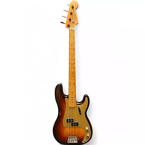 Vintage 1958 Fender Standard Precision Bass Sunburst Electric Bass Guitar Sunburst