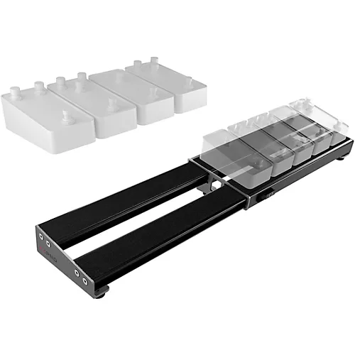 D'Addario PW-XPNDPB-01 XPND Pedalboard Telescopically Expanding 2-Rail System Small Black