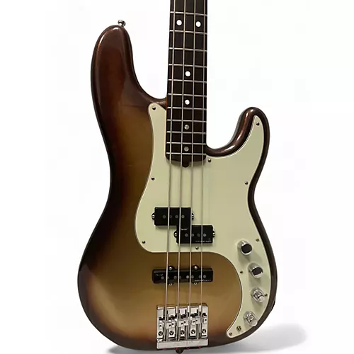 Used 2019 Fender American Ultra Precision Bass Mocha Burst Electric Bass Guitar Mocha Burst