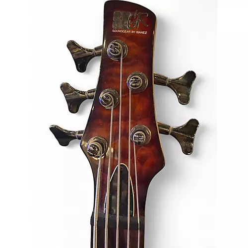 Used Ibanez SR405 5 String Brown Sunburst Electric Bass Guitar Brown Sunburst