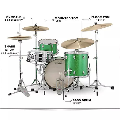 Ludwig Classic Maple 3-Piece Downbeat Shell Pack With 20