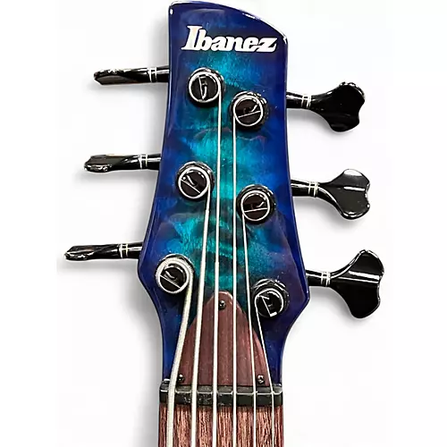 Used 2022 Ibanez ANB306 Adam Nitti SP Trans Blue Electric Bass Guitar Trans Blue