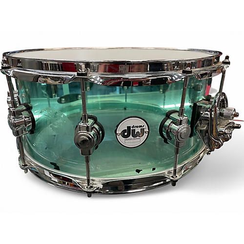 Used DW 14X6.5 Design Series Snare SEAGLASS Drum SEAGLASS 213