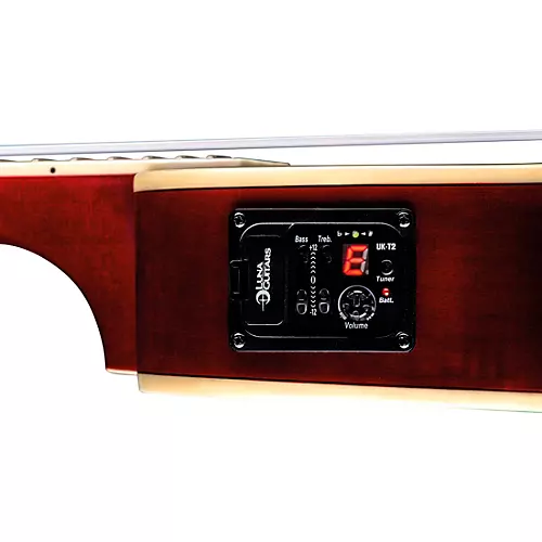 Luna Flora Concert Ukulele Transparent Purple Flame Maple