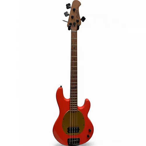 Used Sterling by Music Man Pete Wentz Signature StingRay Fiesta Red Electric Bass Guitar Fiesta Red
