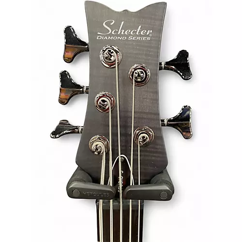 Used Schecter Guitar Research Stilleto Studio 5 Trans Black Electric Bass Guitar Trans Black