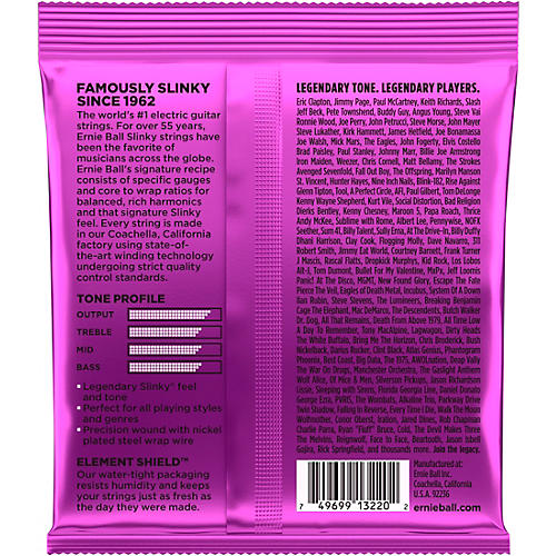 Ernie Ball 3220 Nickel Power Slinky Electric Guitar Strings 3-Pack