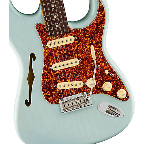 Fender American Professional II Stratocaster Thinline Limited-Edition Electric Guitar Transparent Surf Green