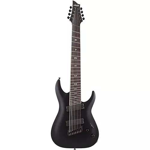 Schecter Guitar Research C-8 MS SLS Elite Evil Twin 8-String Electric Guitar Satin Black