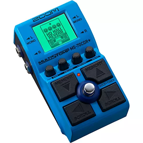 Zoom MS-70CDR+ MultiStomp Chorus/Delay/Reverb Effects Pedal Blue
