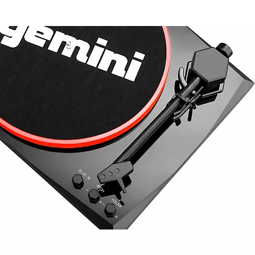 Gemini TT-900BR Vinyl Record Player Turntable With Bluetooth and Dual Stereo Speakers Black/Red