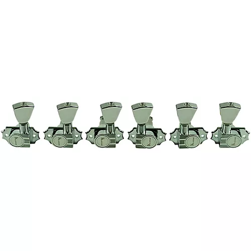 Kluson 3 Per Side Revolution Series G-Mount Metal Keystone Tuning Machines Nickel