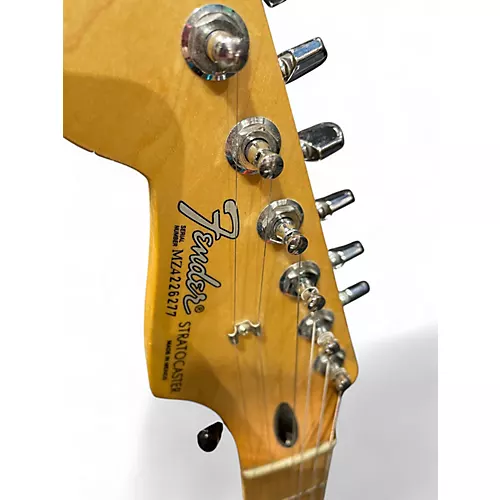 Used Fender Standard Stratocaster Left Handed Black Electric Guitar Black