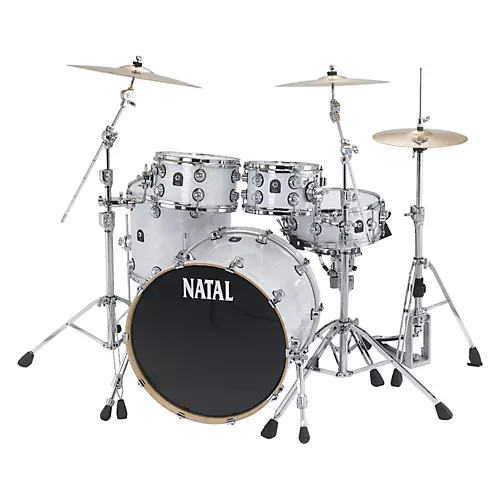 Natal Drums Ash US Fusion X 5-Piece Shell Pack White Swirl