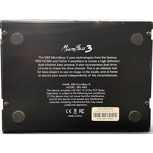 Used EBS MicroBass III Bass Preamp