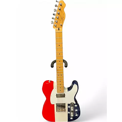 Used Logan Custom Usa TELE SHAPE  Red White and Blue Solid Body Electric Guitar Red White and Blue
