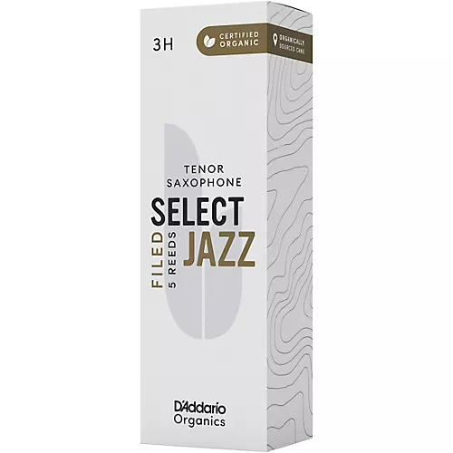 D'Addario Woodwinds Select Jazz, Tenor Saxophone Reeds - Filed,Box of 5 4H