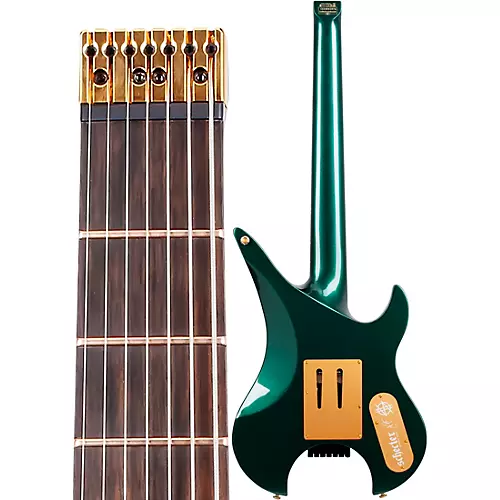 Schecter Guitar Research Synyster Gates Custom 7-String TR Headless Left-Handed Electric Guitar Oak Green Metallic