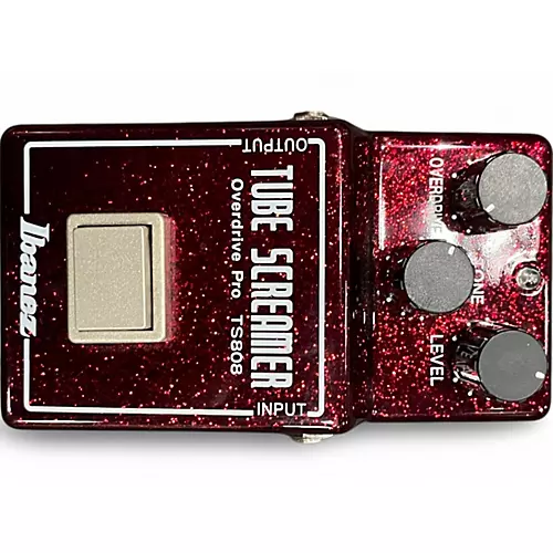 Used Ibanez TS808 Tube Screamer 40th Anniversary Red Sparkle Effect Pedal