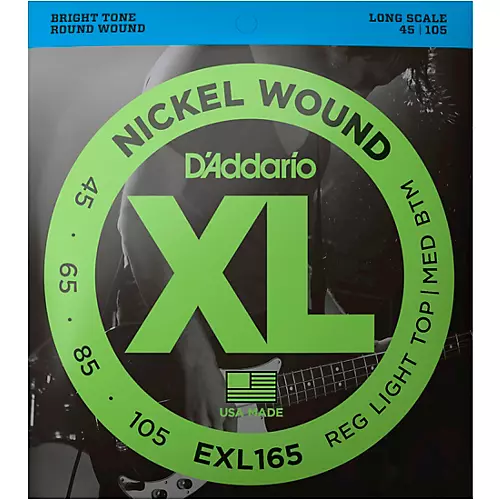 D'Addario EXL165 XL Nickel Round Wound Soft/Regular Bass Strings