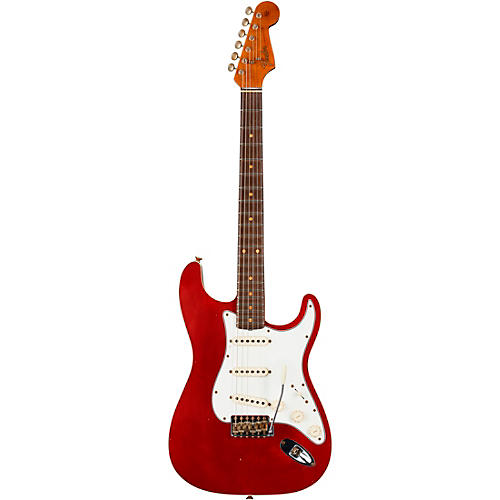 Fender Custom Shop Limited-Edition Double-Bound Stratocaster Journeyman Relic Electric Guitar Aged Sherwood Green Metallic
