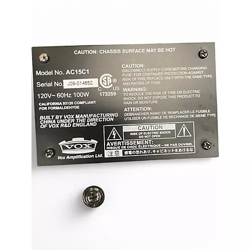 Used VOX AC15C1 15W Tube Guitar Combo Amp