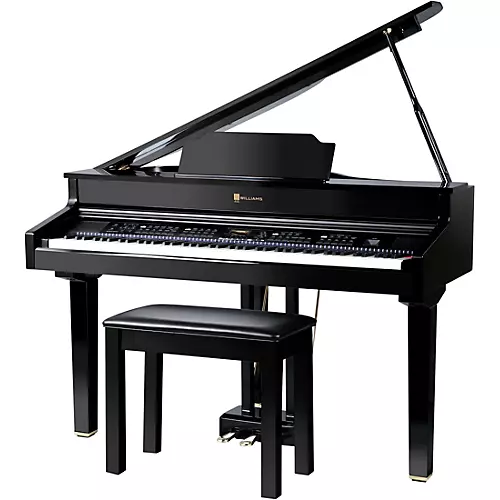 Williams Symphony Grand II Digital Micro Grand Piano With Bench Mahogany Red 88 Key
