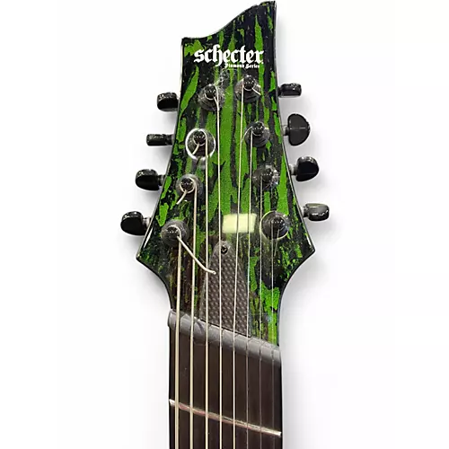 Used Schecter Guitar Research Diamond Series C-8  Silver Mountian Toxic Venom Solid Body Electric Guitar Silver Mountian Toxic Venom