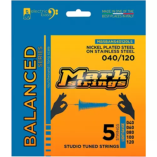 Markbass Studio Tuned Series Electric Bass Nickel on Stainless 5 Strings (40 - 120) Light Gauge