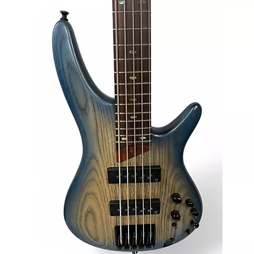 Used Ibanez SR605 Cosmic Blue Starburst Electric Bass Guitar Cosmic Blue Starburst