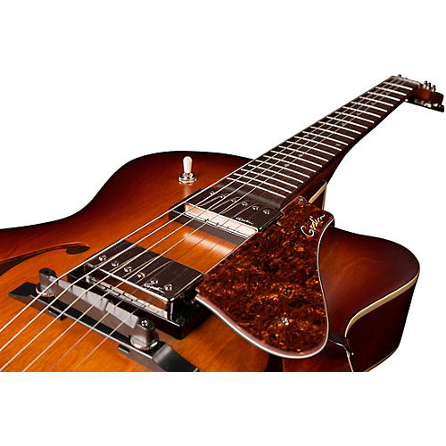 Godin 5th Avenue CW Kingpin II HB Hollow Body Electric Guitar Cognac Burst
