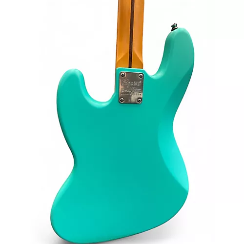 Used Squier Contemporary Jazz Bass Seafoam Green Electric Bass Guitar Seafoam Green