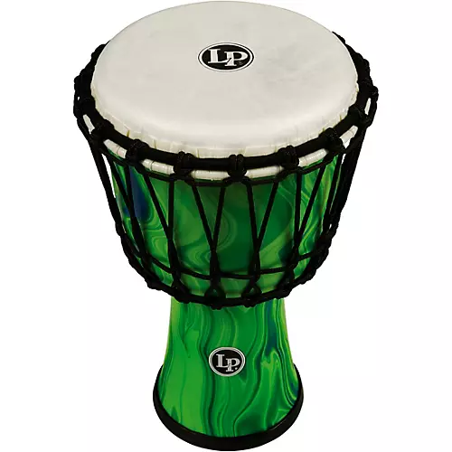 LP World 10 inch Rope Tuned Circle Djembe Black