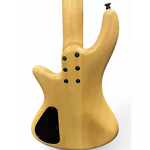 Used Schecter Guitar Research Stiletto Custom 5 String Natural Electric Bass Guitar Natural