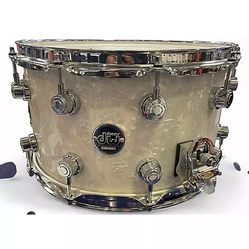 Used DW 6.5X14 Performance Series Snare WHITE MARINE Drum WHITE MARINE 15