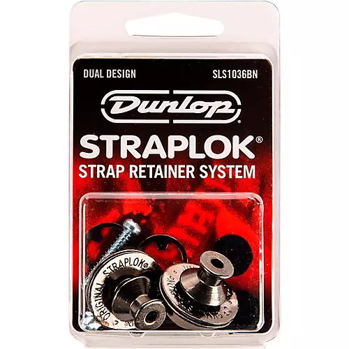 Dunlop Dual-Design Straplok System Black Chrome