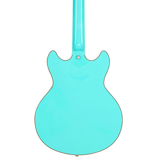 D'Angelico Premier Mini DC Semi-Hollow Electric Guitar Surf Green