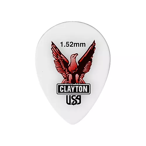 Clayton Acetal Small Teardrop Guitar Picks 1.26 mm 1 Dozen